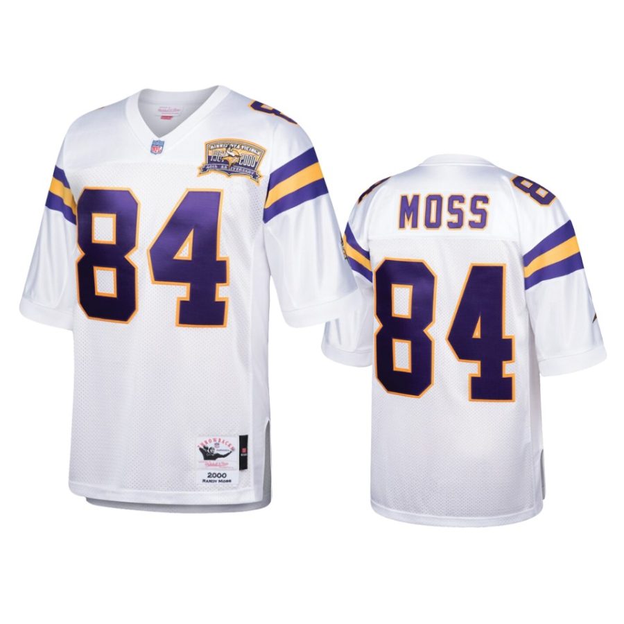 mens vikings randy moss white 2000 authentic jersey