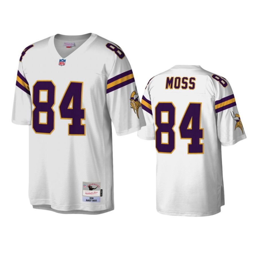 mens vikings randy moss white legacy replica jersey