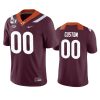 mens virginia tech hokies custom maroon game jersey