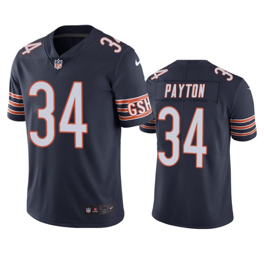 mens walter payton bears navy color rush limited jersey