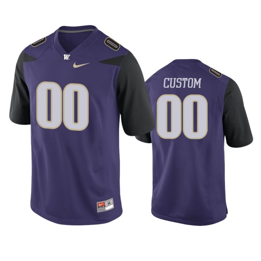 mens washington huskies custom purple game jersey