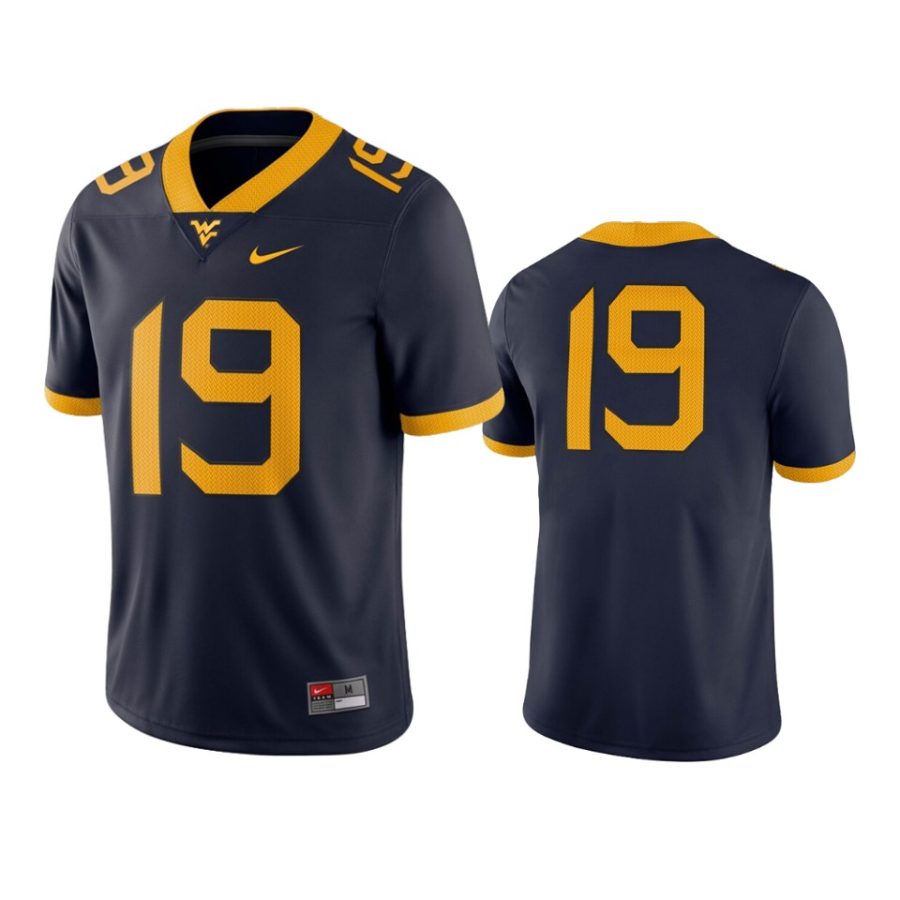 mens west virginia mountaineers 19 nike navy game jersey