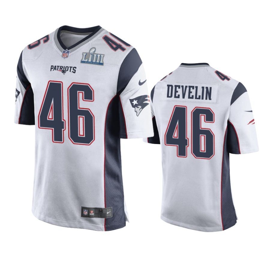 mens white james develin jersey