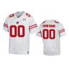 mens wisconsin badgers custom under armour white replica jersey