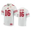 mens wisconsin badgers russell wilson white game jersey
