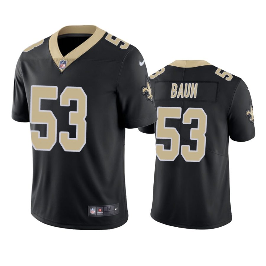 mens zack baun saints black vapor jersey