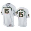 miami hurricanes gregory rousseau white game jersey