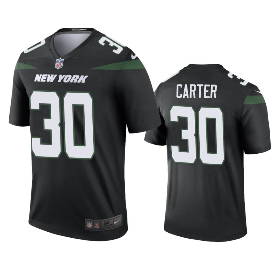 michael carter color rush legend jets black jersey 0a