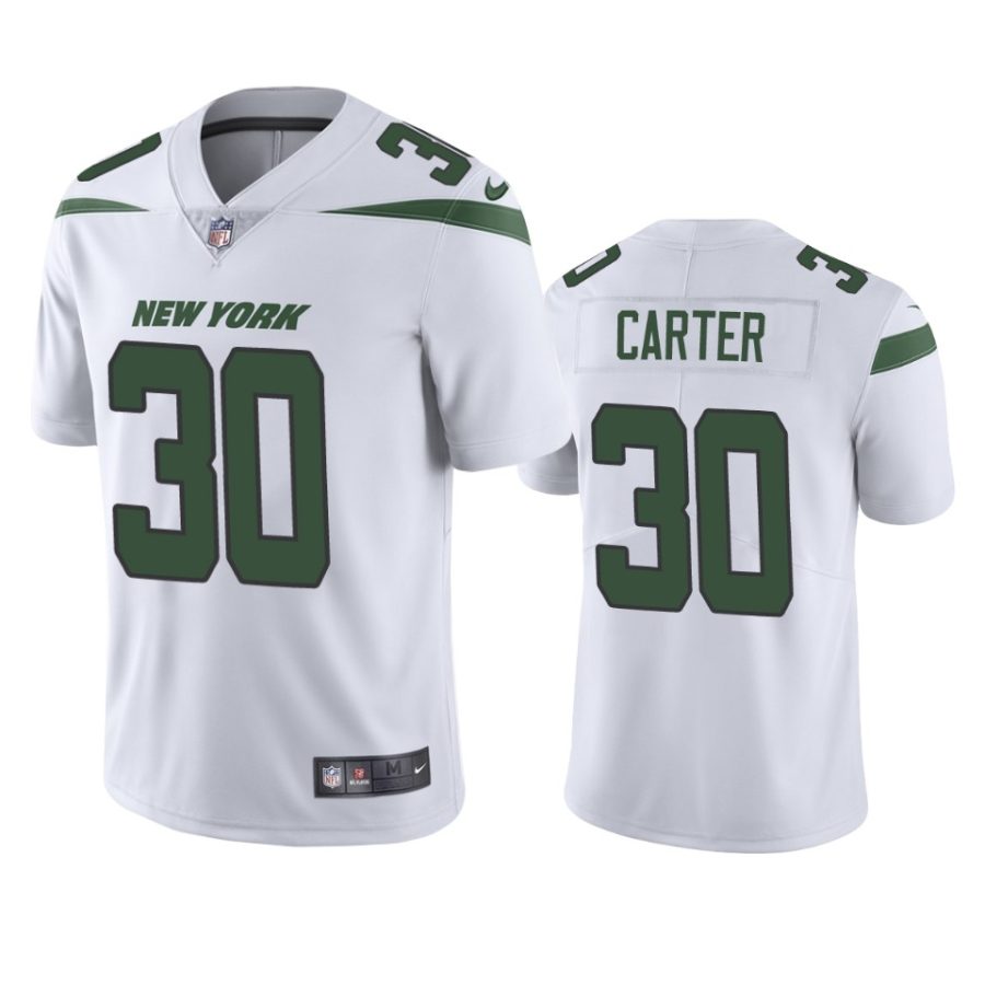 michael carter jets vapor limited white jersey