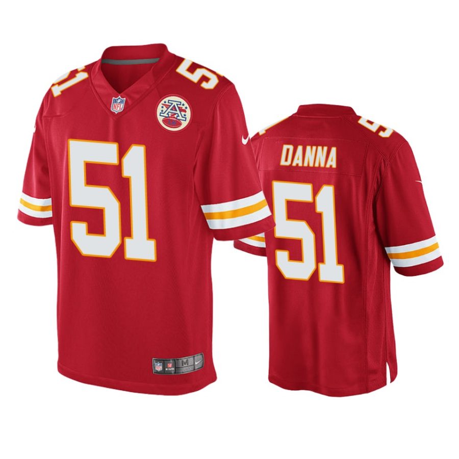 michael danna chiefs red game jersey