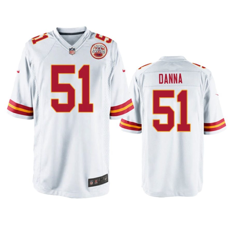 michael danna chiefs white game jersey