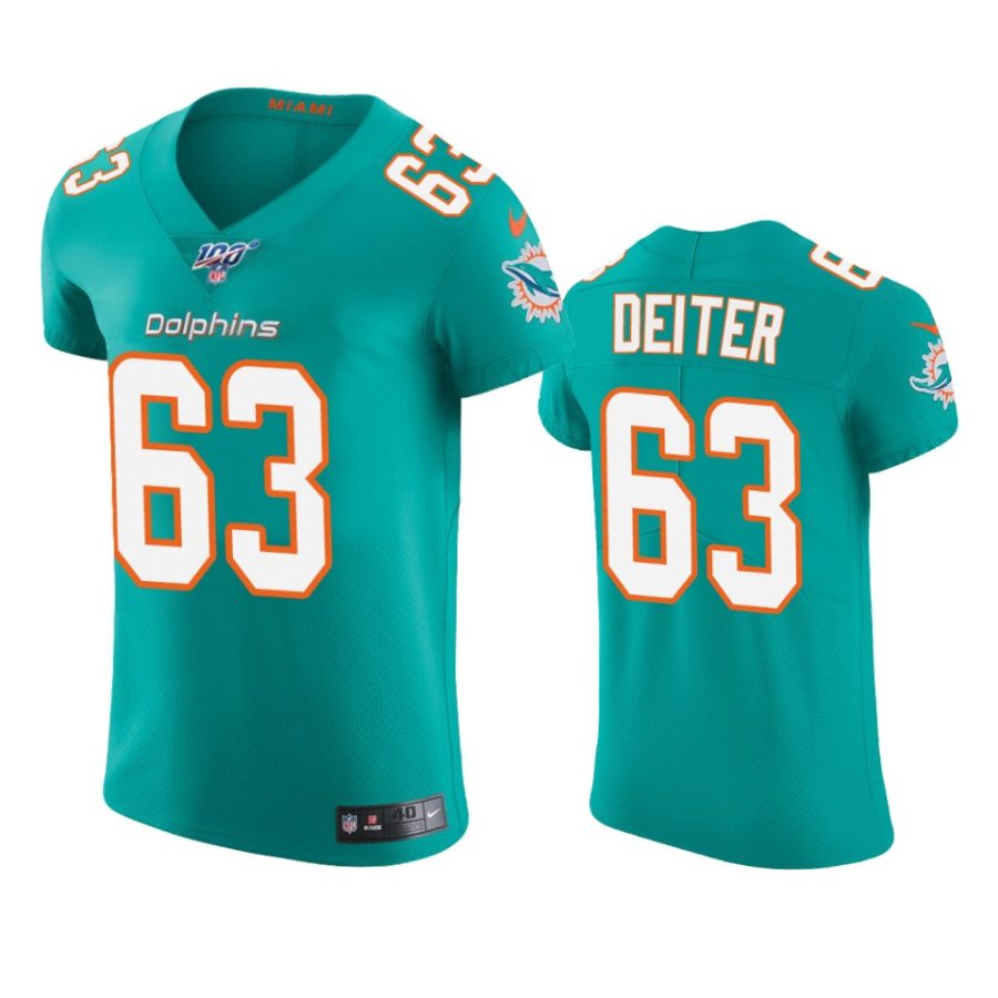 michael deiter dolphins aqua nfl 100 vapor elite jersey