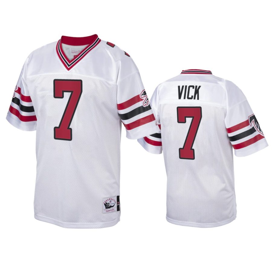 michael vick falcons white authentic throwback jersey