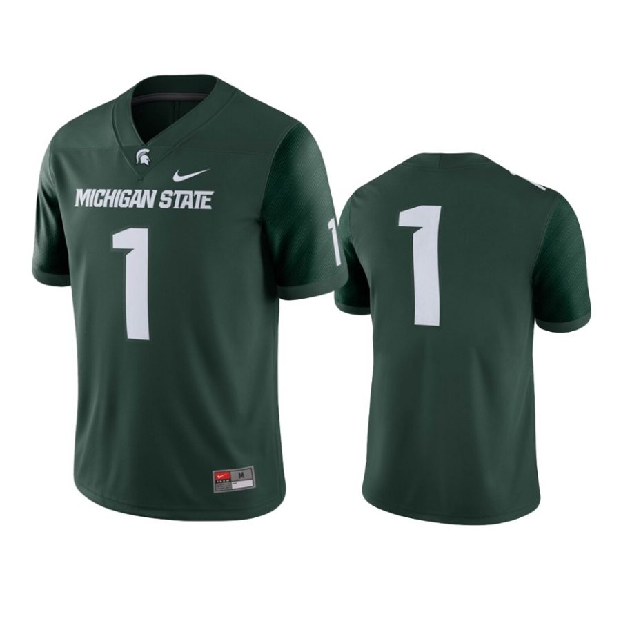 michigan state spartans 1 green game jersey