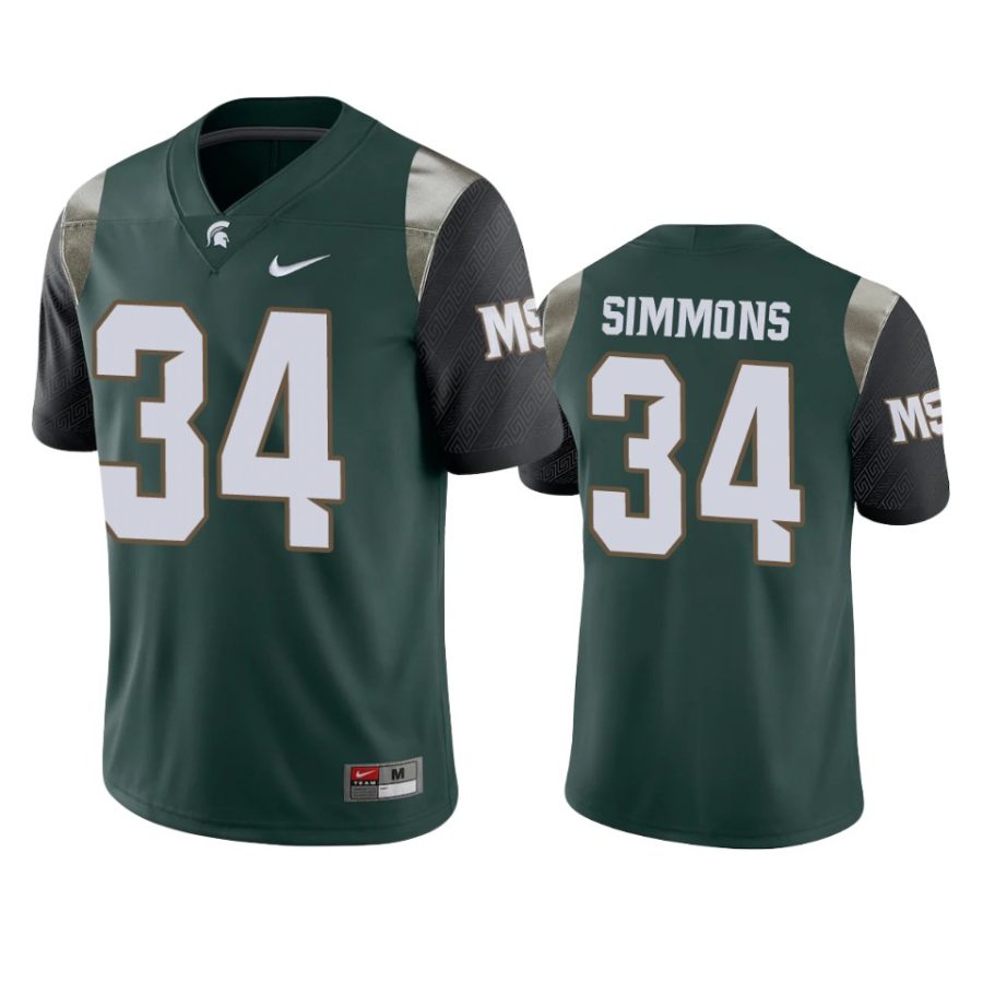 michigan state spartans antjuan simmons green limited jersey