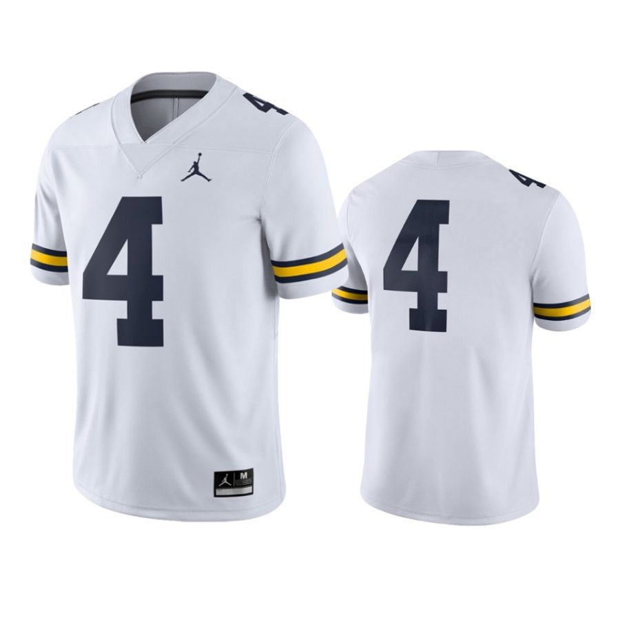 michigan wolverines 4 white game jersey