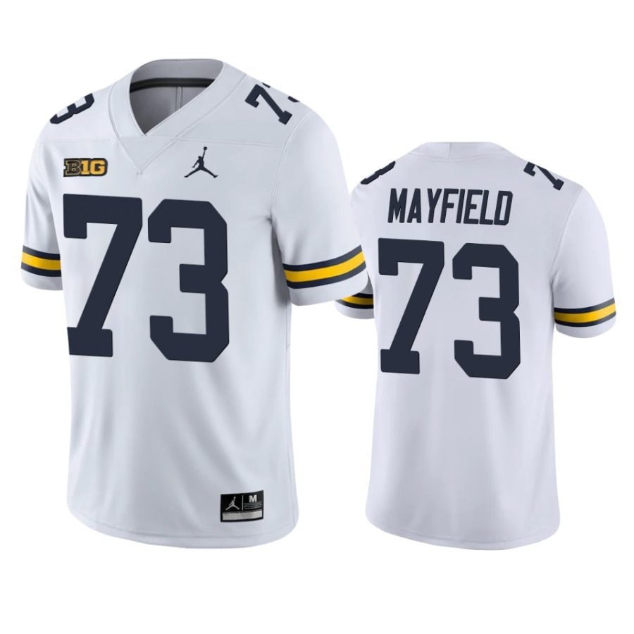 michigan wolverines jalen mayfield white game jersey