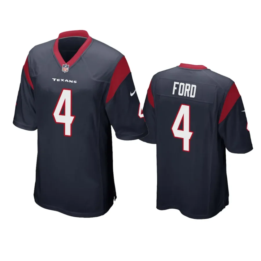 mike ford texans navy game jersey