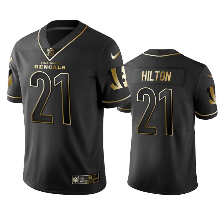 mike hilton bengals black golden edition jersey