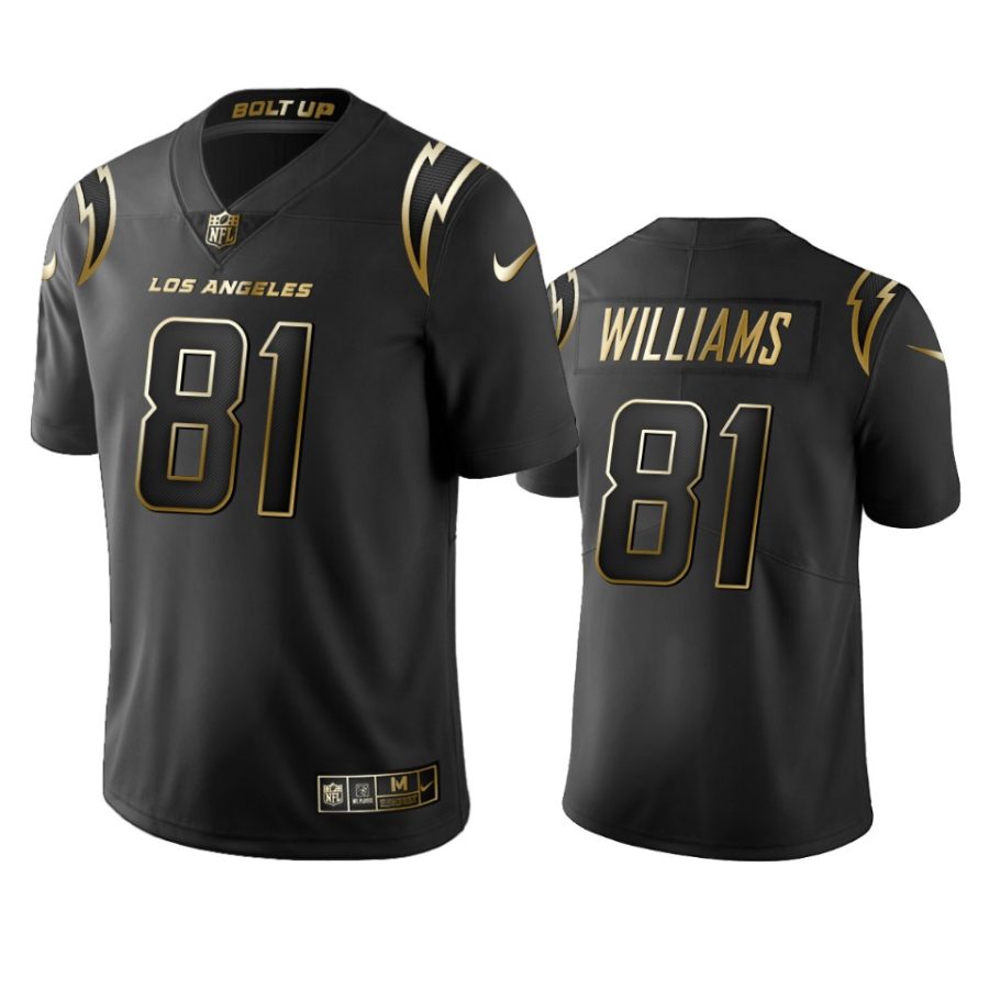 mike williams chargers black golden limited jersey