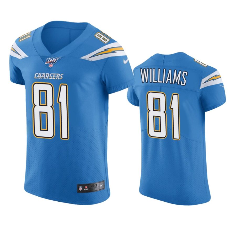 mike williams chargers powder blue nfl 100 vapor elite jersey