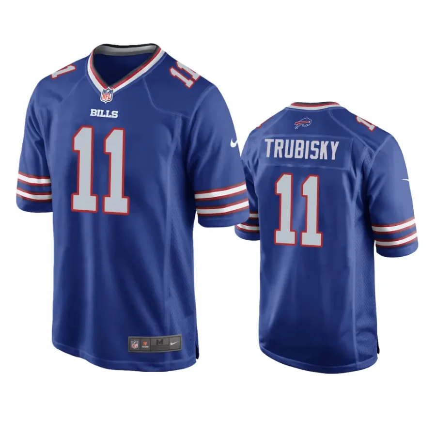 mitchell trubisky bills game royal jersey