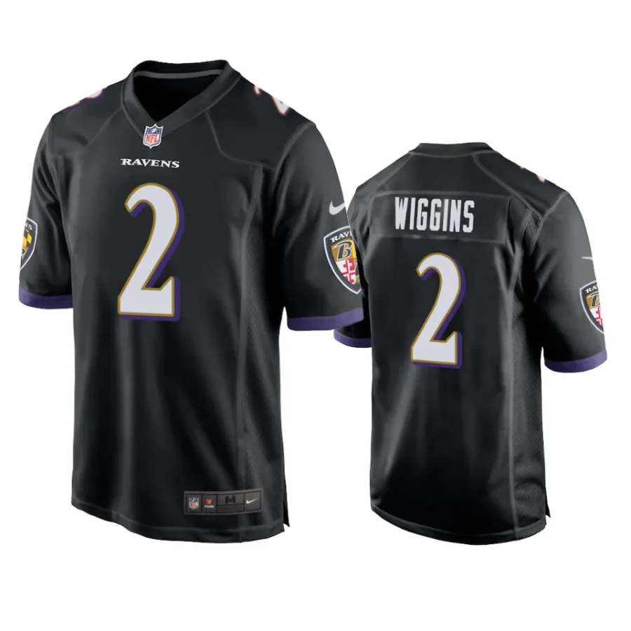 nate wiggins ravens black 2024 nfl draft jersey