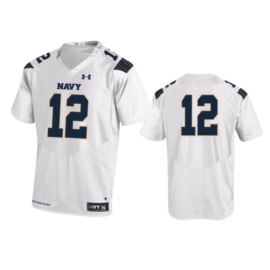 navy midshipmen 12 white replica jersey