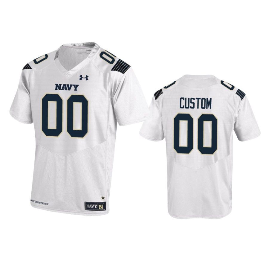 navy midshipmen custom white replica football jersey