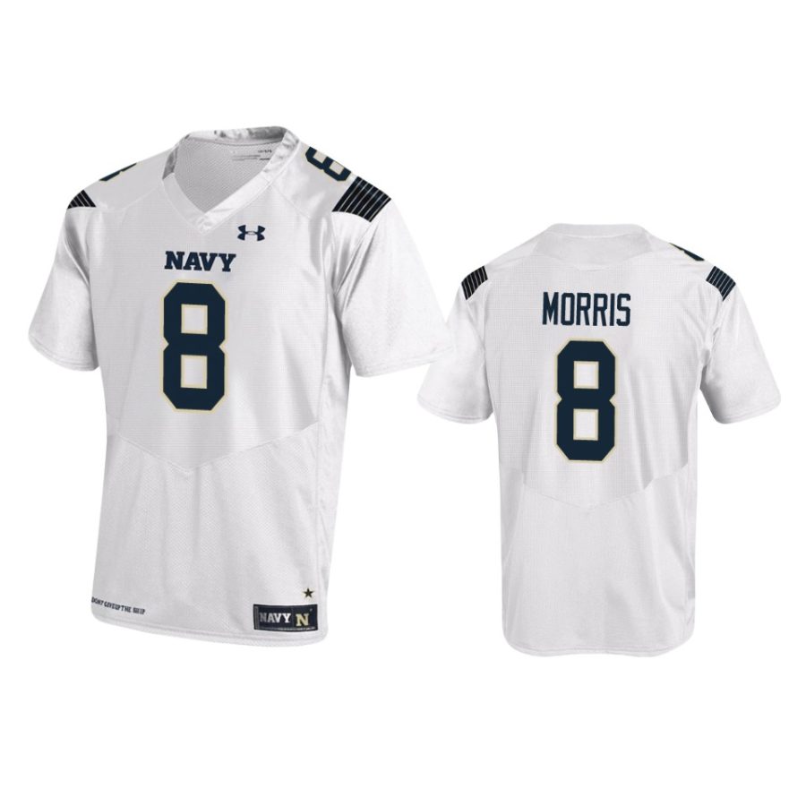 navy midshipmen dalen morris white replica football jersey