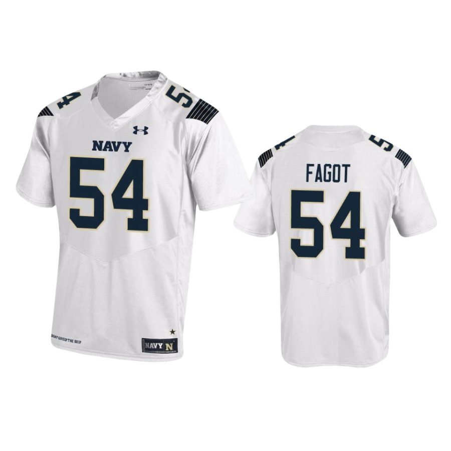 navy midshipmen diego fagot white replica football jersey