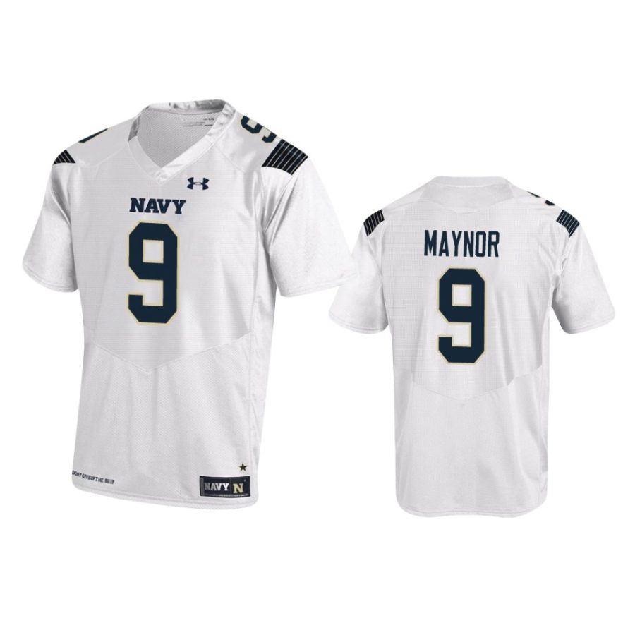 navy midshipmen maasai maynor white replica football jersey