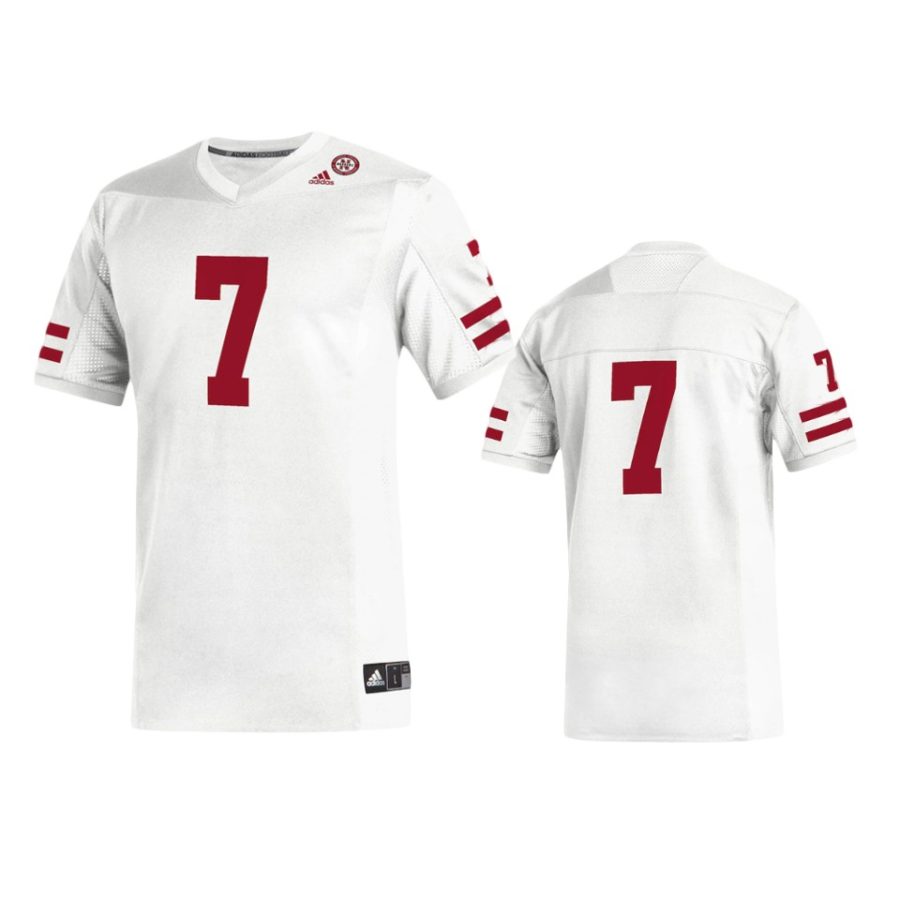 nebraska cornhuskers 7 white replica jersey