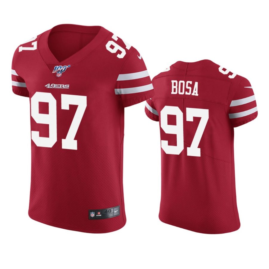 nick bosa 49ers scarlet nfl 100 vapor elite jersey