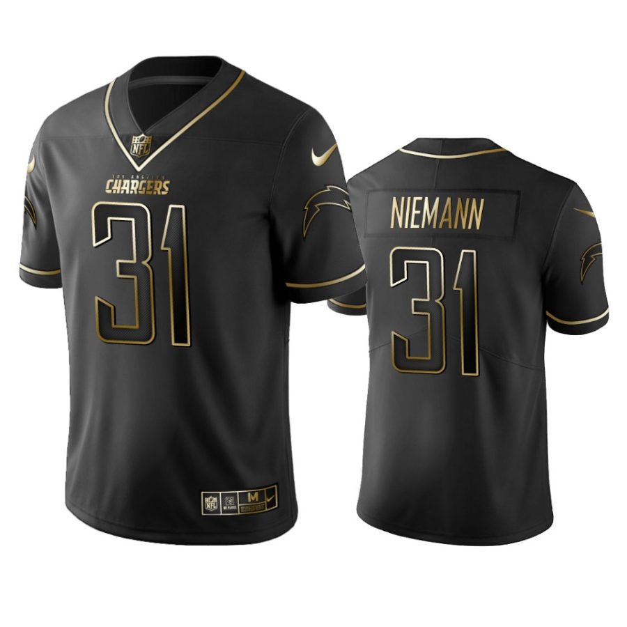nick niemann chargers black golden edition jersey