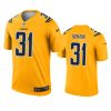 nick niemann chargers gold inverted legend jersey