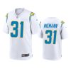 nick niemann chargers white game jersey