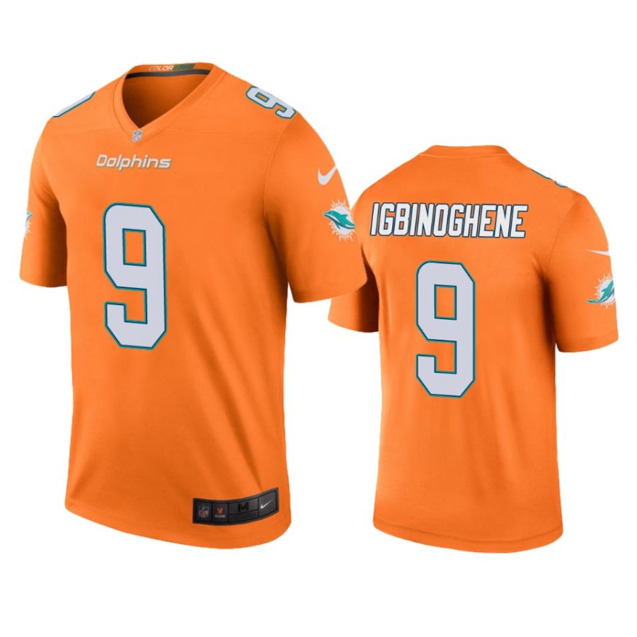 noah igbinoghene color rush legend dolphins orange jersey