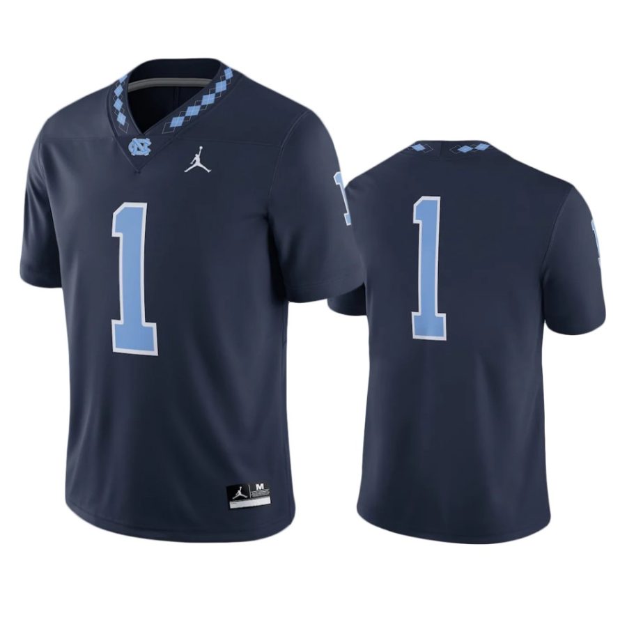 north carolina tar heels 1 navy alternate game jersey