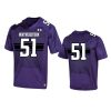 northwestern wildcats 51 purple replica jersey