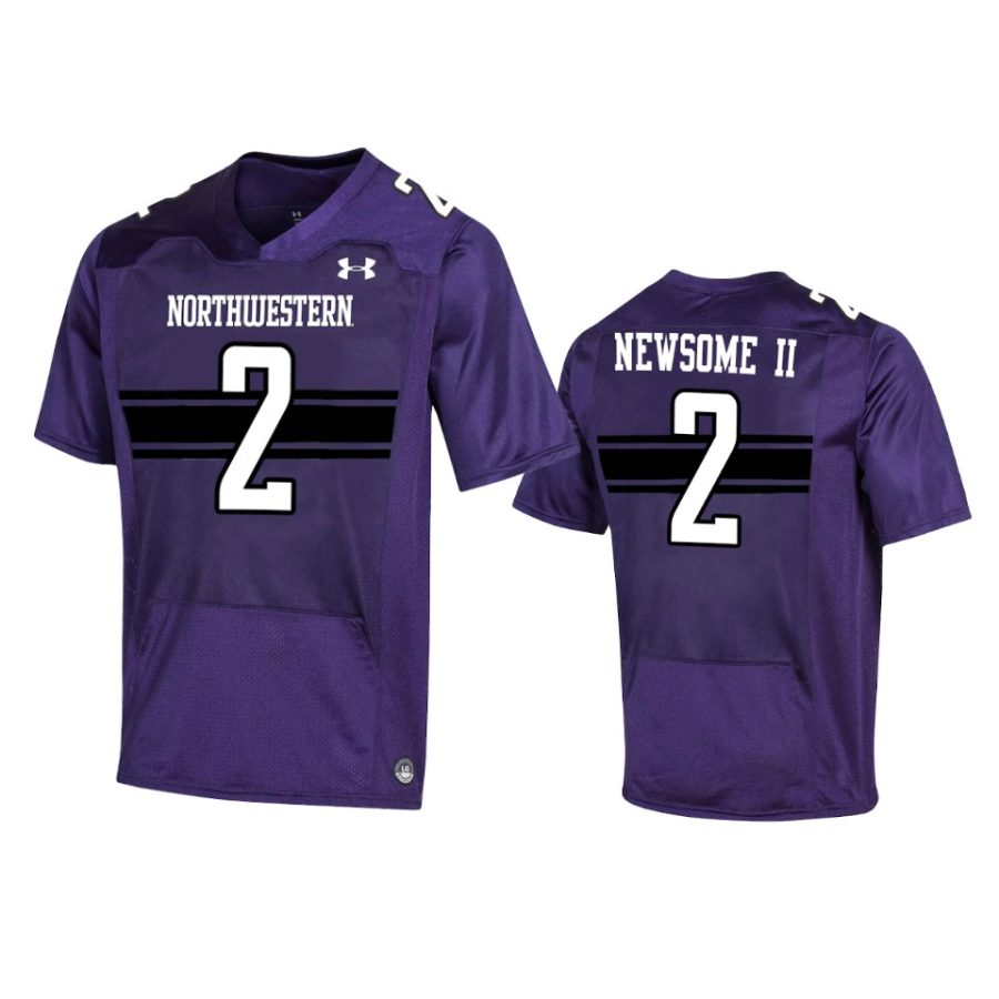 northwestern wildcats greg newsome ii purple replica college football jersey