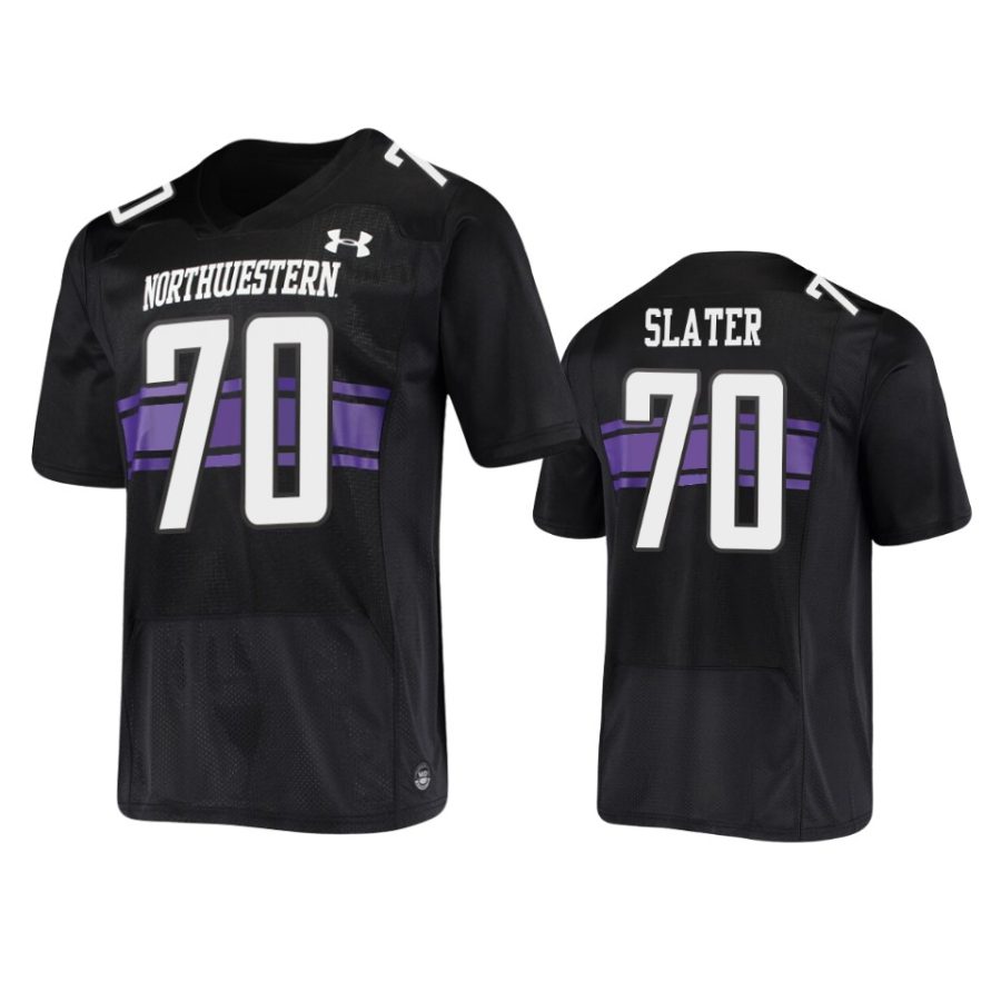 northwestern wildcats rashawn slater black replica college football jersey