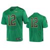 notre dame fighting irish 12 green replica jersey