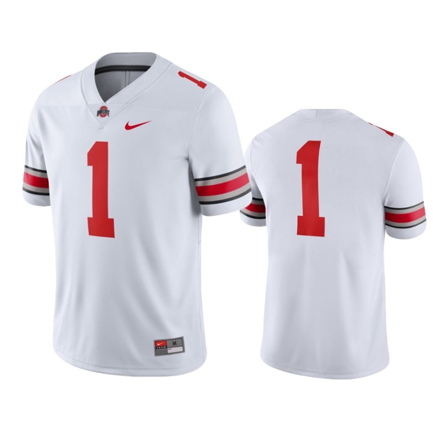 ohio state buckeyes 1 white game jersey