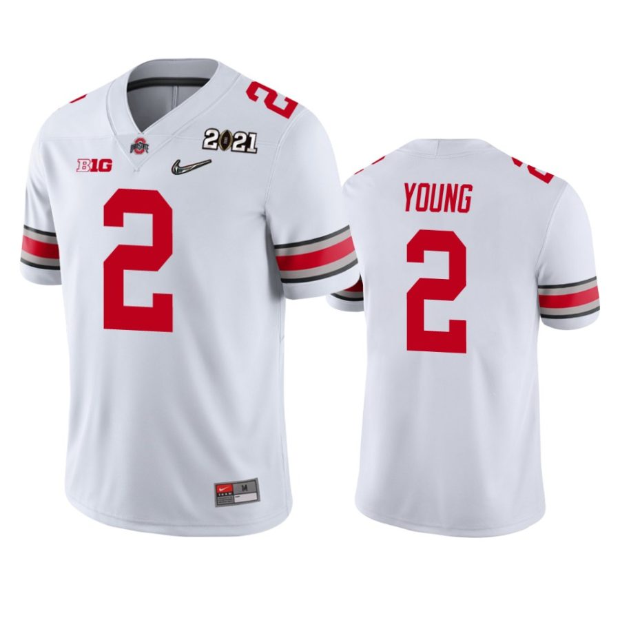 ohio state buckeyes chase young white 2021 national championship jersey