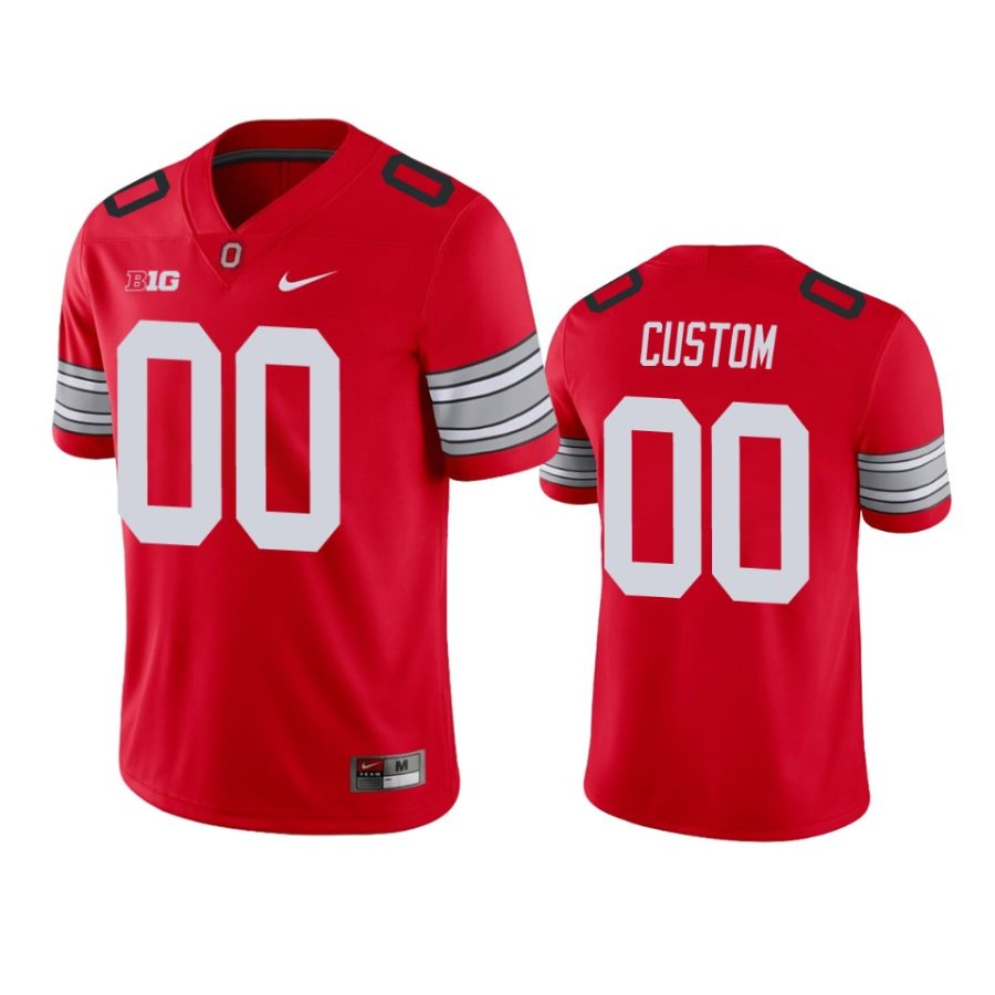 ohio state buckeyes custom scarlet alumni football game jersey