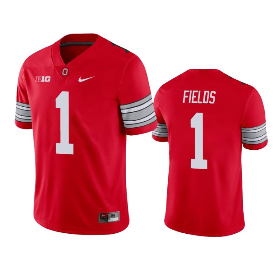 ohio state buckeyes justin fields scarlet alumni football game jersey