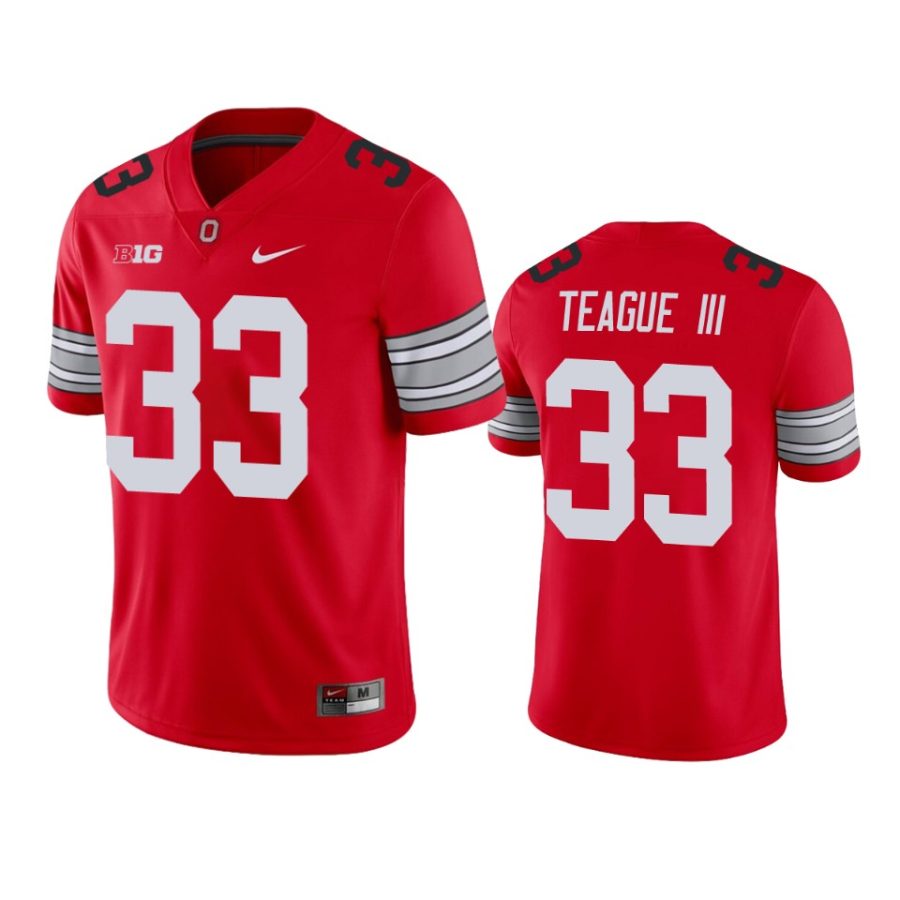 ohio state buckeyes master teague iii scarlet alumni football game jersey