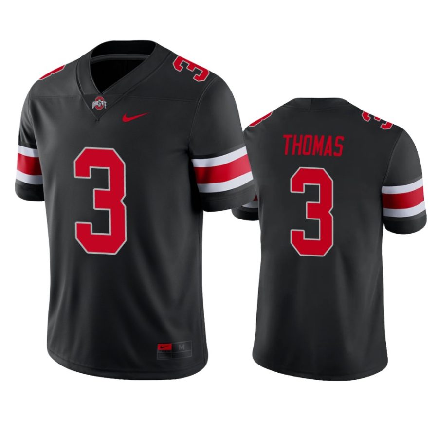 ohio state buckeyes michael thomas nike black college football alternate game jersey