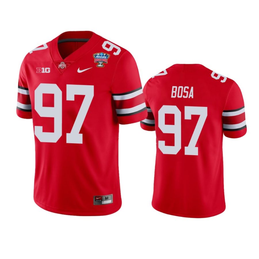 ohio state buckeyes nick bosa scarlet 2021 sugar bowl jersey